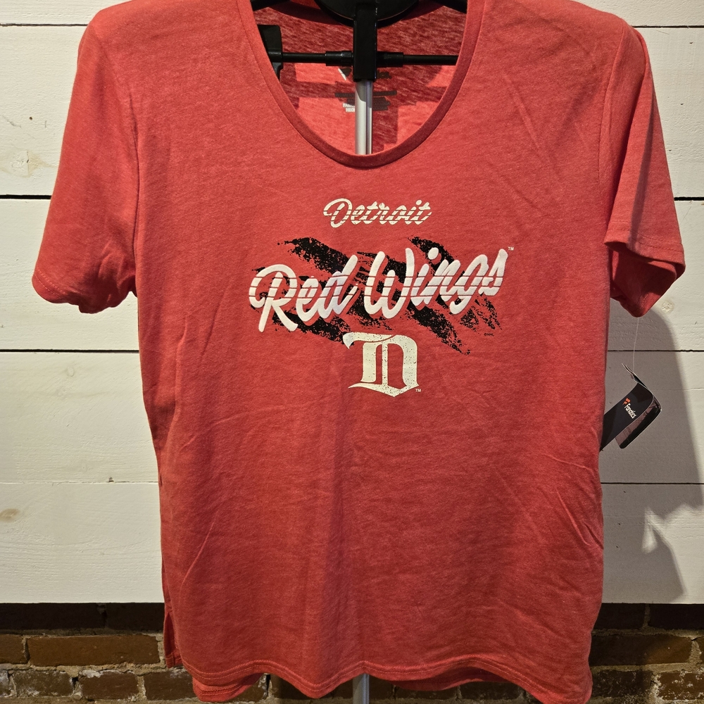 Fanatics Hockey Detroit Red Wings NHL T-Shirt Red & White Women's Sz Large